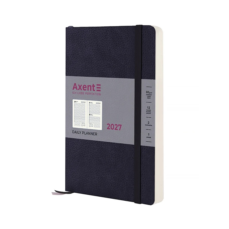 Щоденник 2027 Axent Partner Soft Skin 8810-27-02-A, 145*210, синій